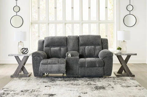 Frohn Graphite Reclining Loveseat 3740694 - Darseys Furniture & Mattress