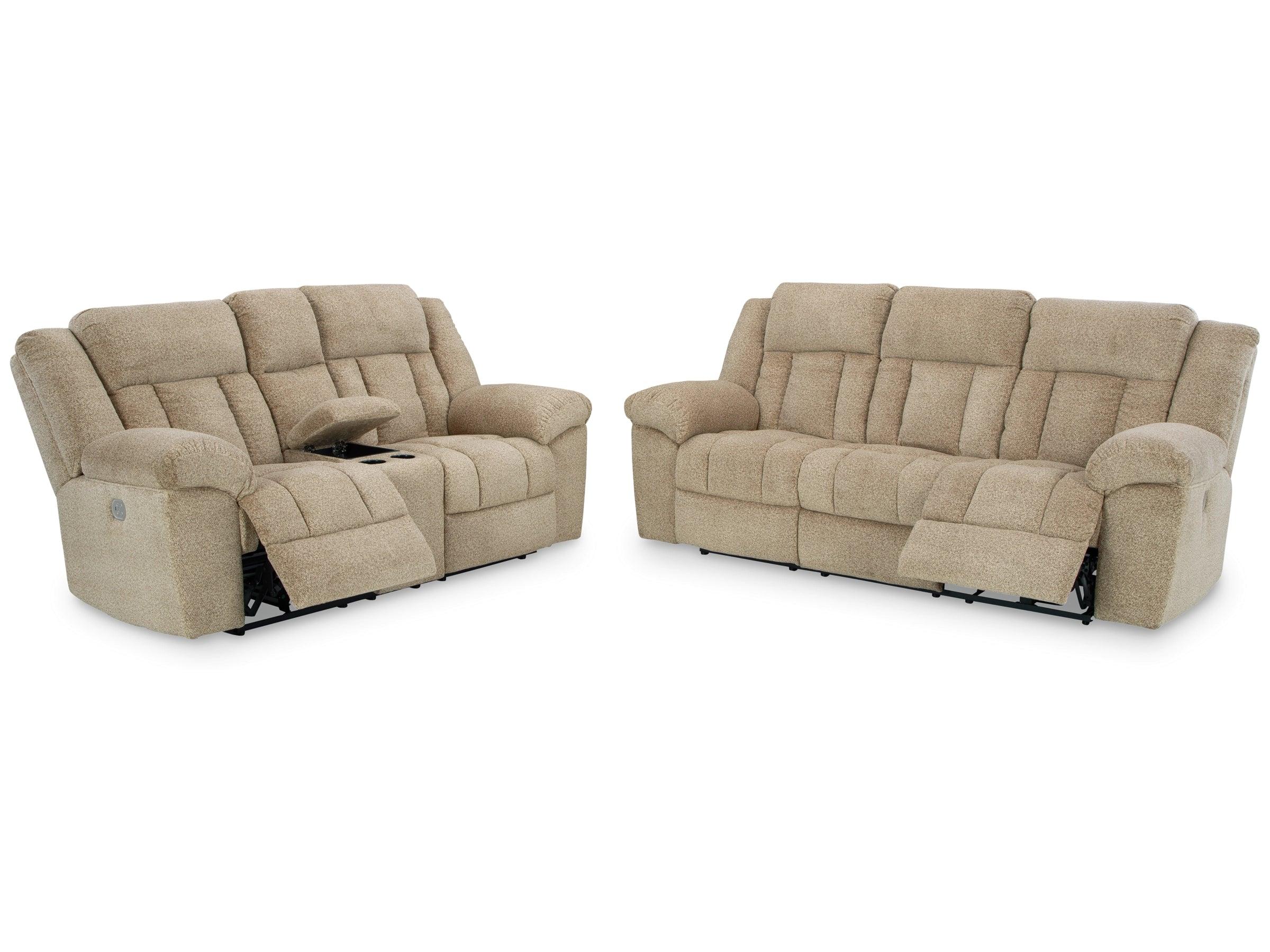 Tip Off Wheat Sofa & Loveseat Reclining 69305.