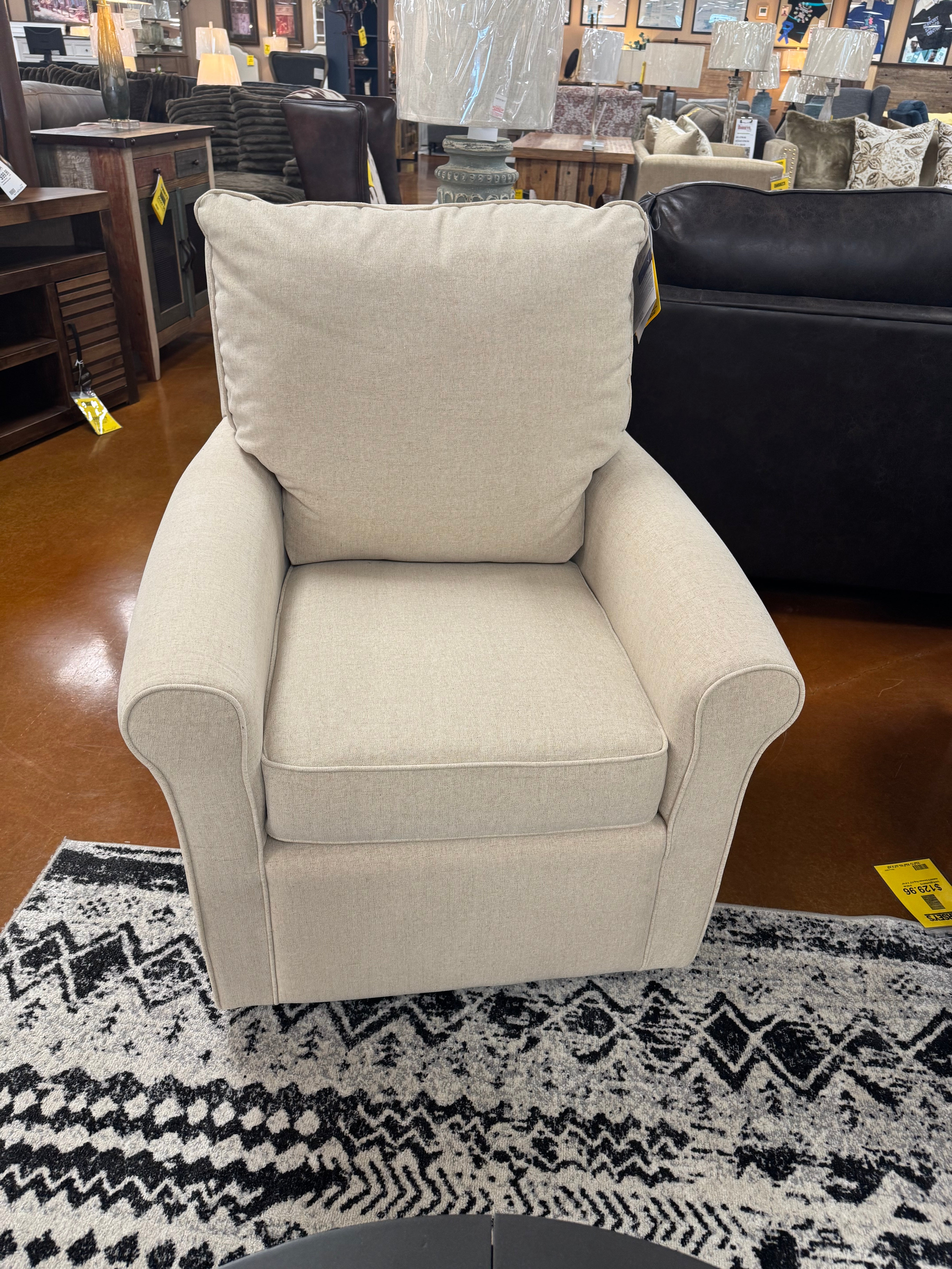 Kacey Swivel Chair Flax 5027-24697D - Darseys Furniture & Mattress