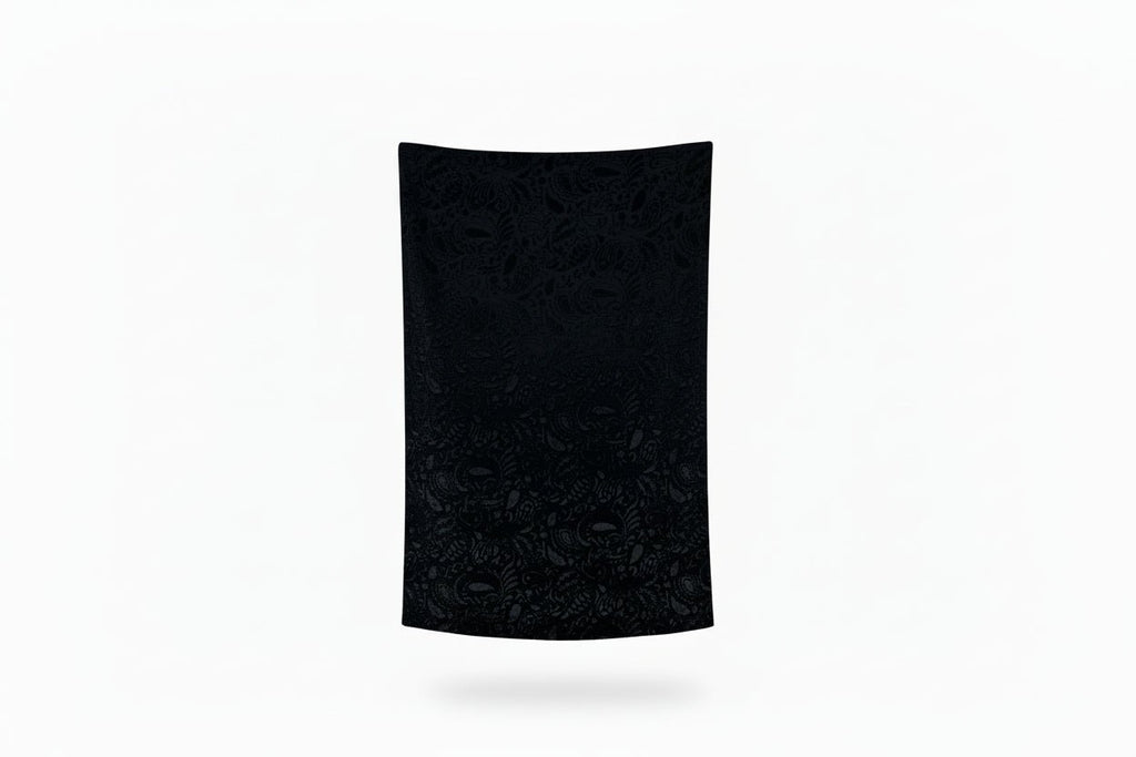 Black Paisley Black Hide, Mega Size - 90"x55" - Darseys Furniture & MattressHandmade Heifer