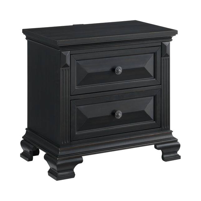 Bridgestone Black Queen Bed, Chest, Nightstand B-10980-8 - Darseys Furniture & MattressElements