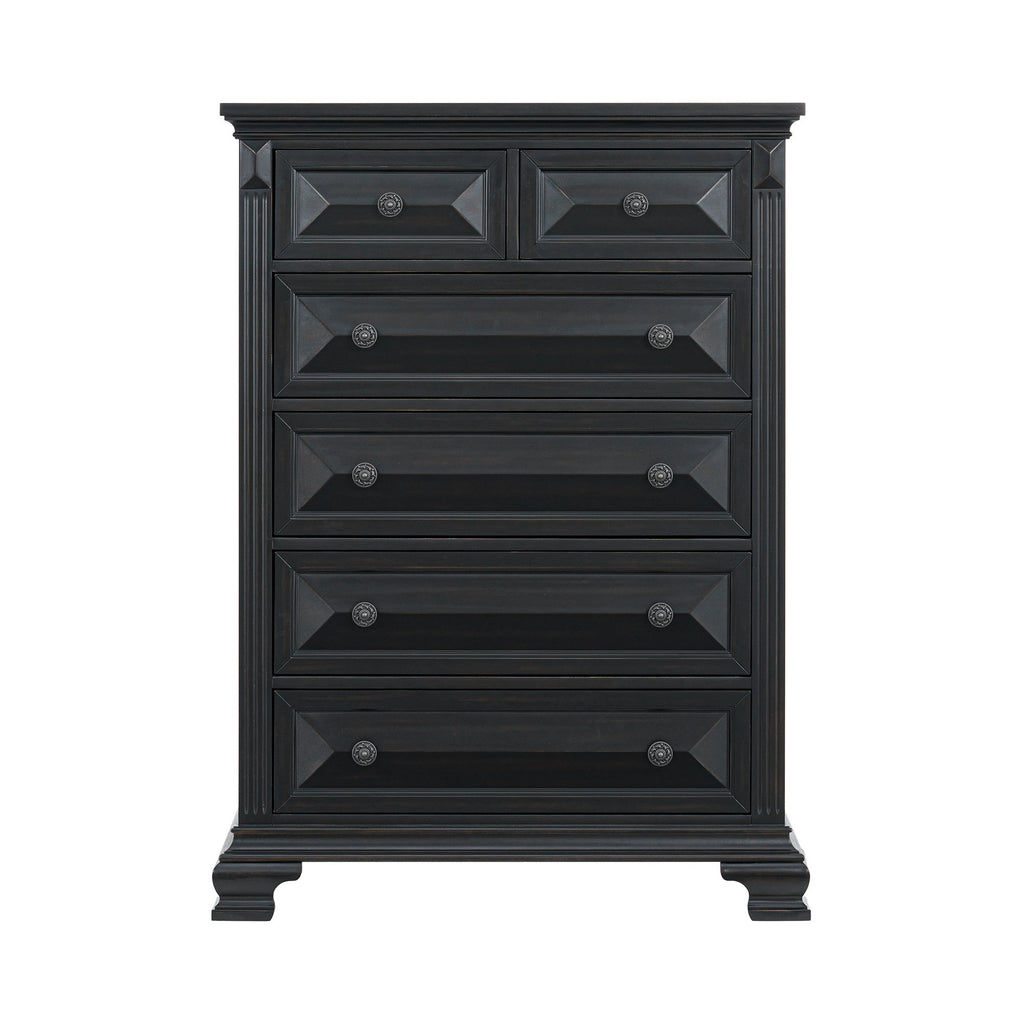 Bridgestone Black Queen Bed, Chest, Nightstand B-10980-8 - Darseys Furniture & MattressElements