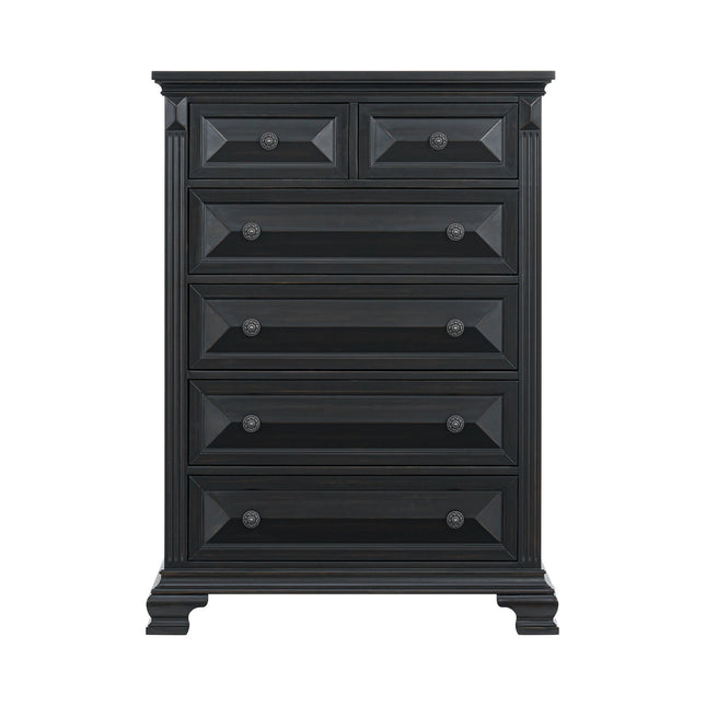 Bridgestone Black Queen Bed, Chest, Nightstand B-10980-8 - Darseys Furniture & MattressElements