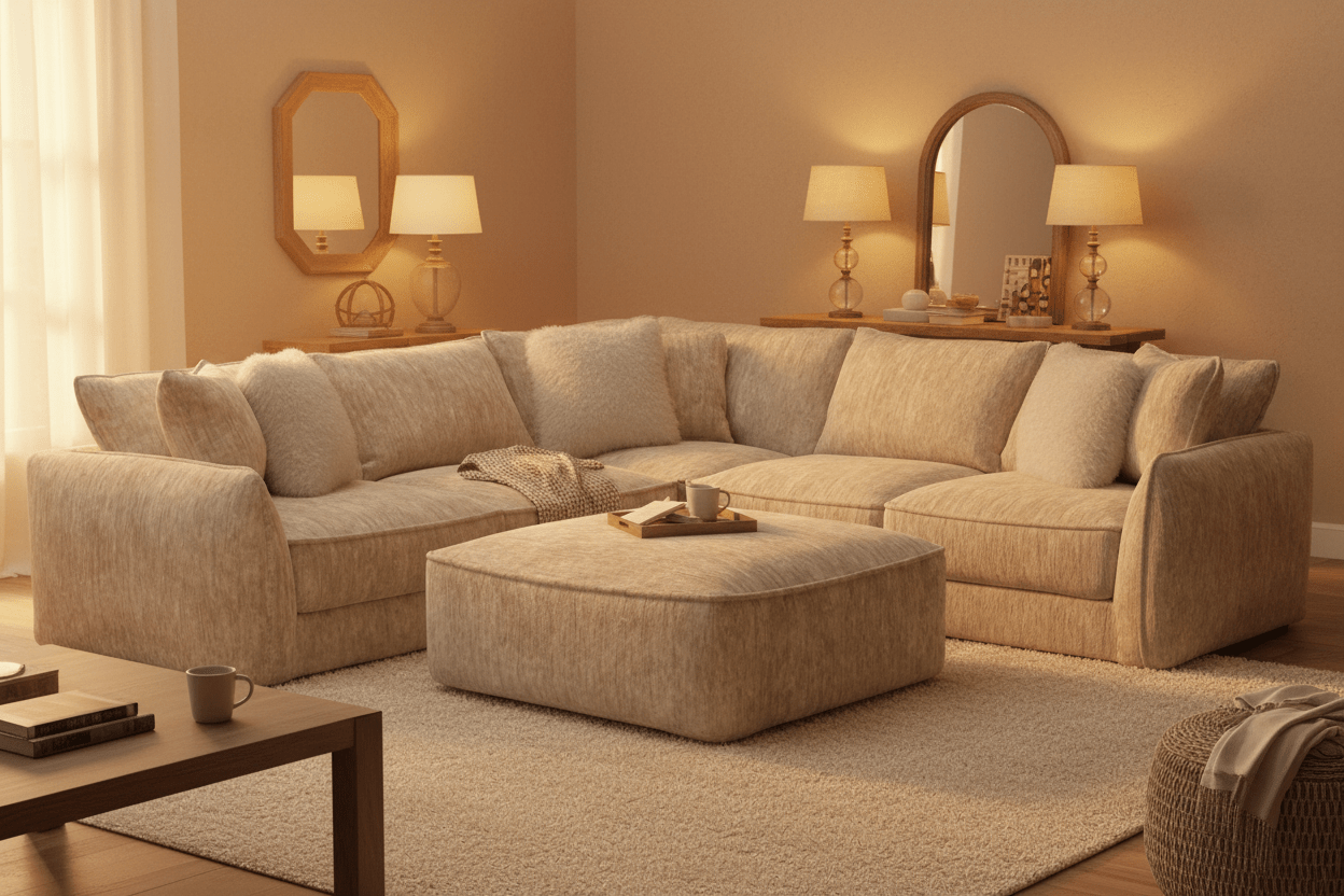 Bucktown Parchment Sectional 230659/73/63 - 176026 - Darseys Furniture & MattressJackson Main image