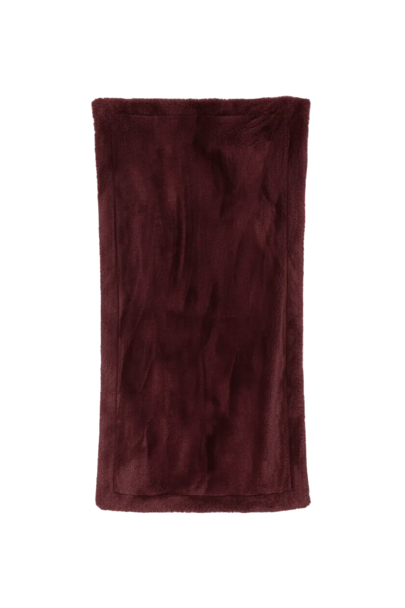 Caramel Artic Owl Black Cherry Bunny - Lap Size 60"x36" Secondary image