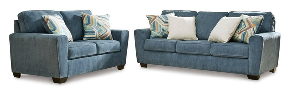 Cashton Blue Sofa & Loveseat 40605 - Darseys Furniture & MattressAshley