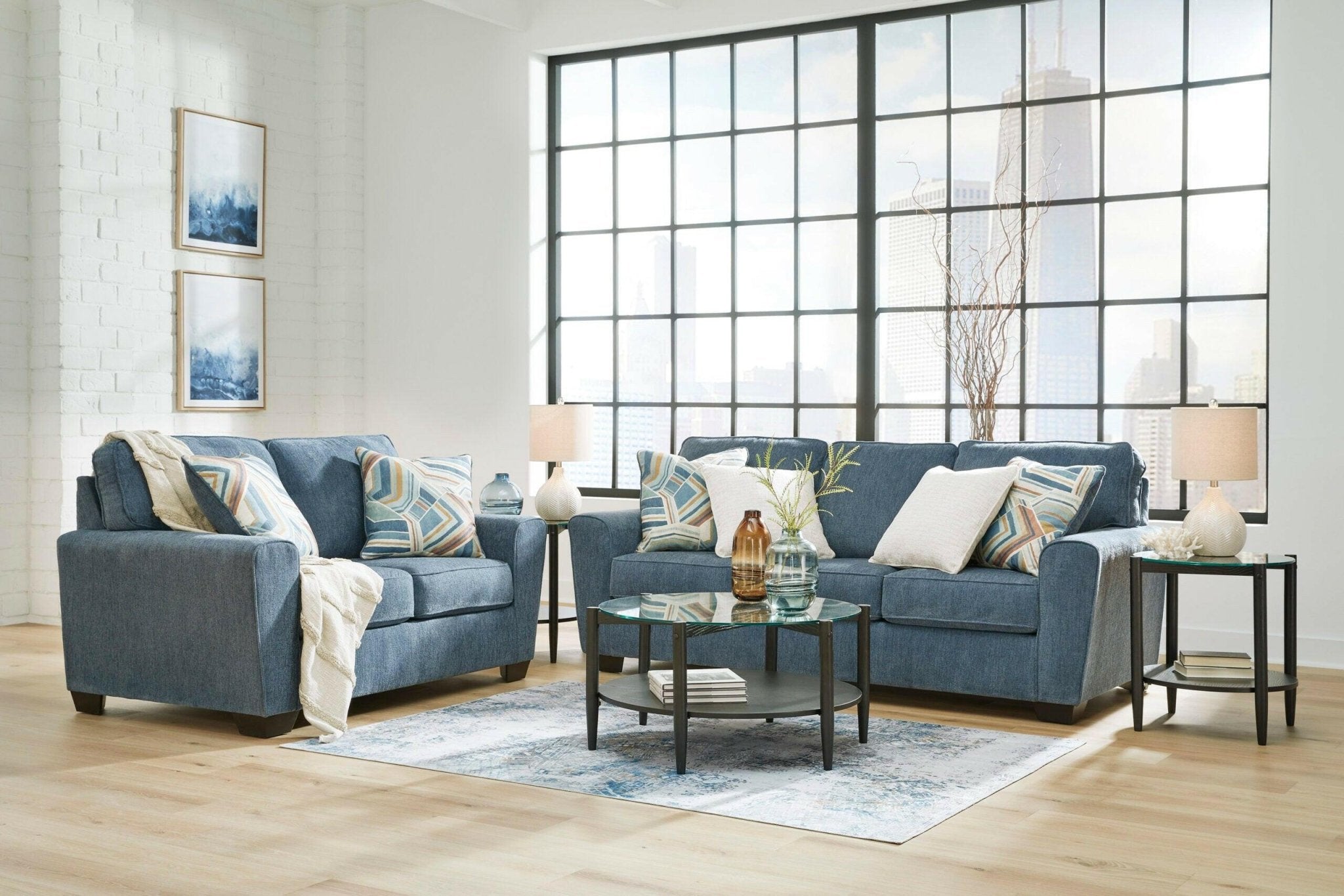 Cashton Blue Sofa & Loveseat 40605 - Darseys Furniture & MattressAshley Main image