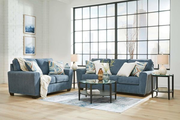 Cashton Blue Sofa & Loveseat 40605 - Darseys Furniture & MattressAshley