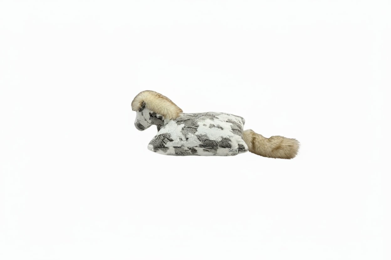 Chocolate Baby Calf Honey Bear Teddy Fur Horse Pillow - Darseys Furniture & MattressHandmade Heifer
