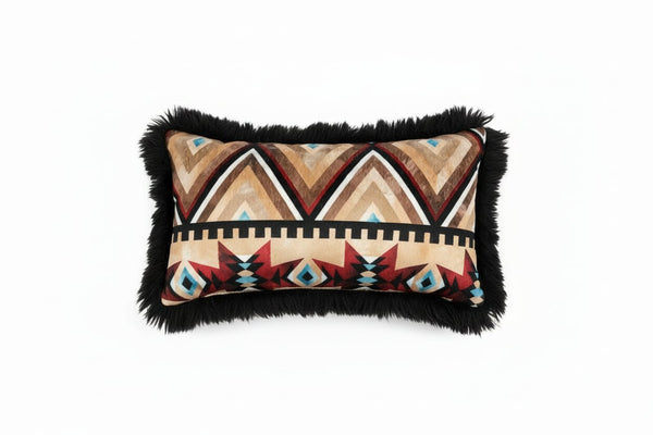 Chocolate Dreams Fur Honey Aztec, 18"x9" Lumbar Pillow - Darseys Furniture & MattressHandmade Heifer