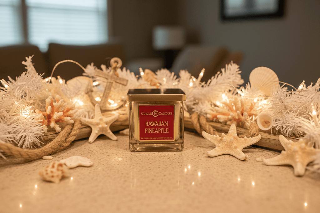 Circle E 8 oz Hawaiian Pineapple Candle - Darseys Furniture & MattressCircle E Candle
