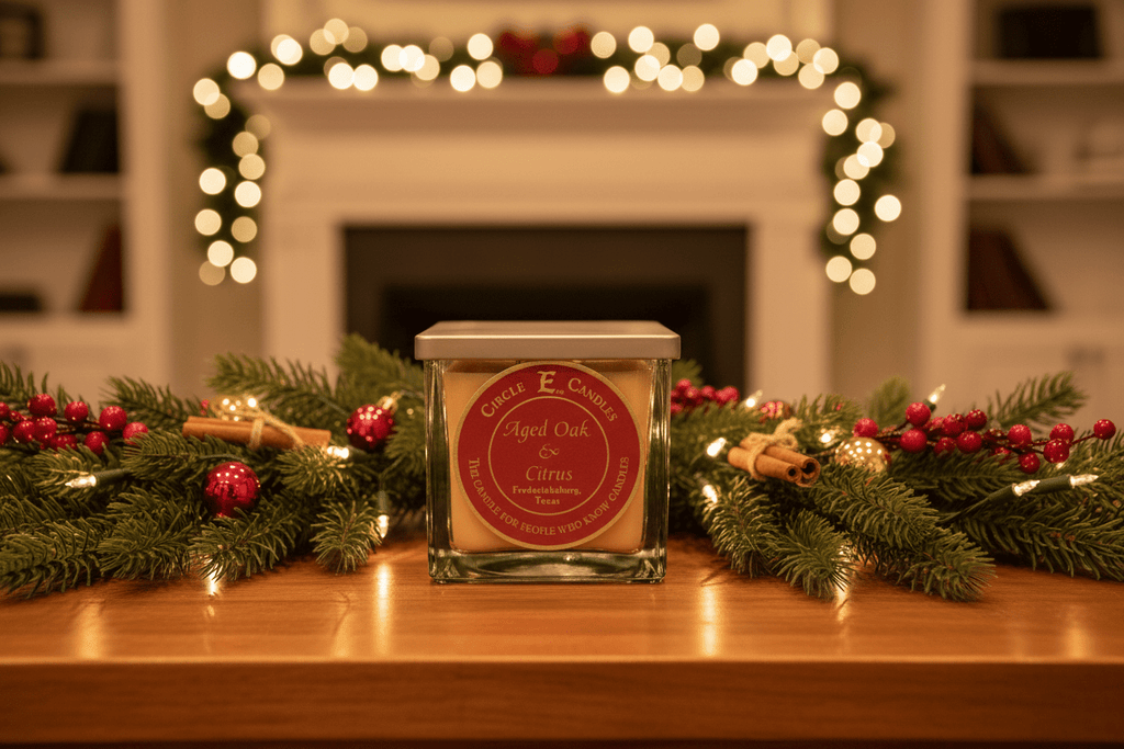 Circle E Aged Oak and Citrus 22oz - Darseys Furniture & MattressCircle E Candle