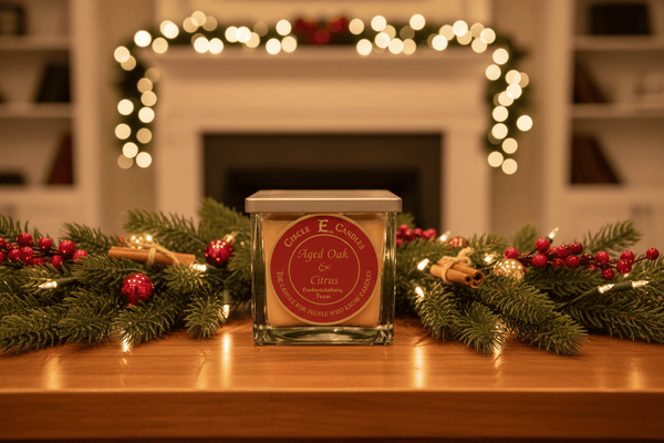 Circle E Aged Oak and Citrus 22oz - Darseys Furniture & MattressCircle E Candle