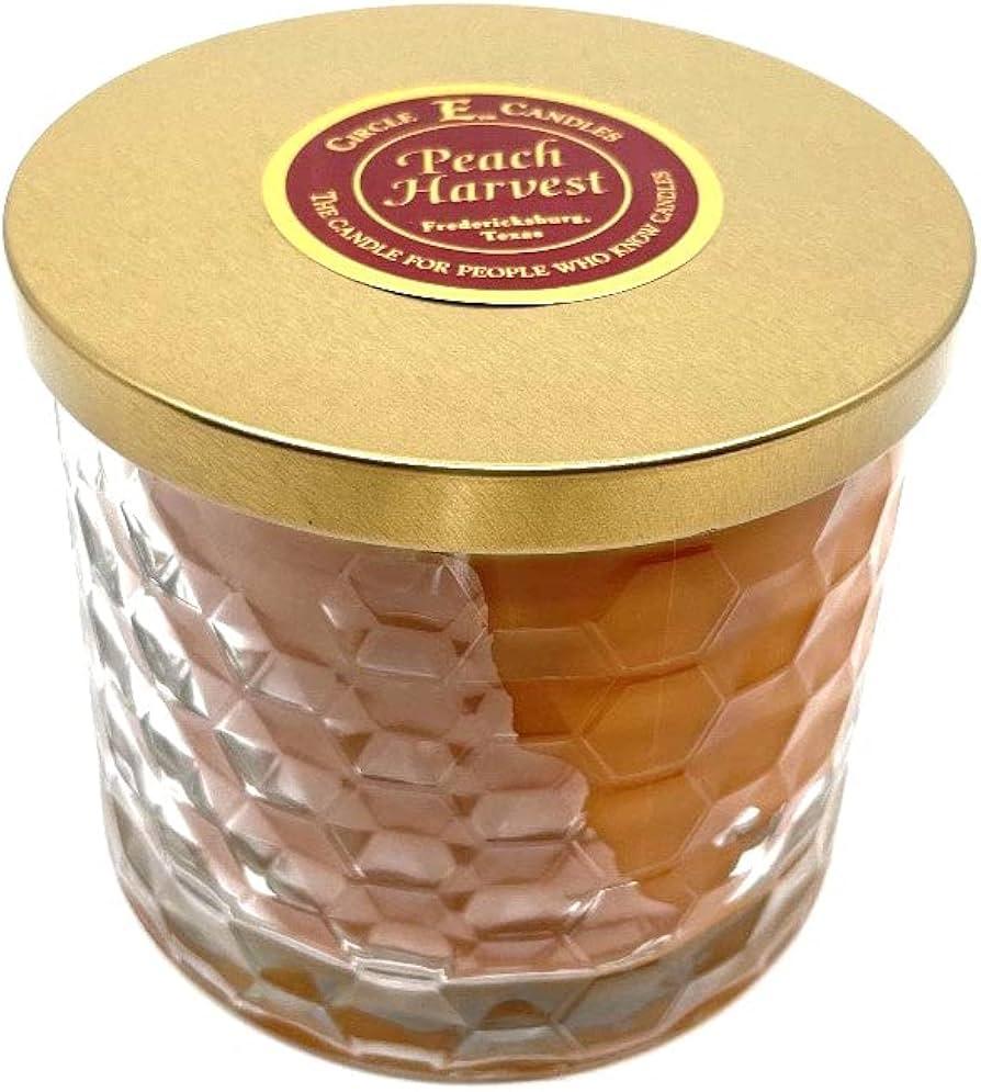 Circle E 17oz Peach Harvest Candle. Main image