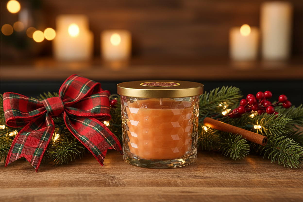 Circle E 17oz Peach Harvest Candle Secondary image