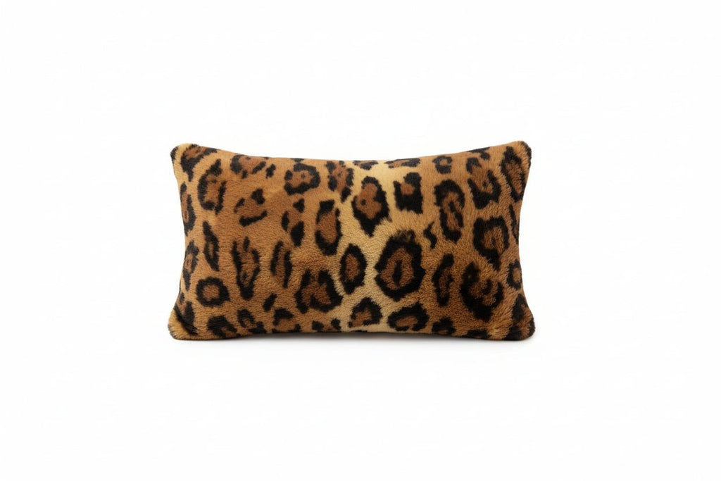Cognac Wild Jaguar Black Tuscany Lumbar Pillow - Darseys Furniture & MattressHandmade Heifer
