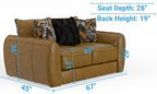Corvara Caramel Loveseat 240602 - Darseys Furniture & MattressJackson
