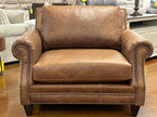 Coyote Tan Leather Longhorn Dark Hide Chair 4300LH40 - Darseys Furniture & MattressMayo