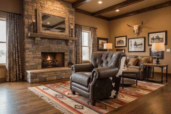 Coyote Walnut Leather Tricolor Truffle Hide Chair 4787LH40 - Darseys Furniture & MattressMayo