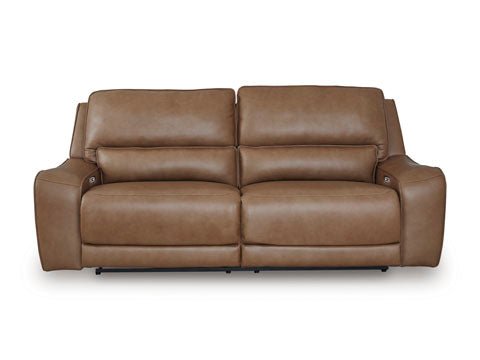 DeepWakes Caramel Power Reclining Sofa U6260647 - Darseys Furniture & MattressAshley