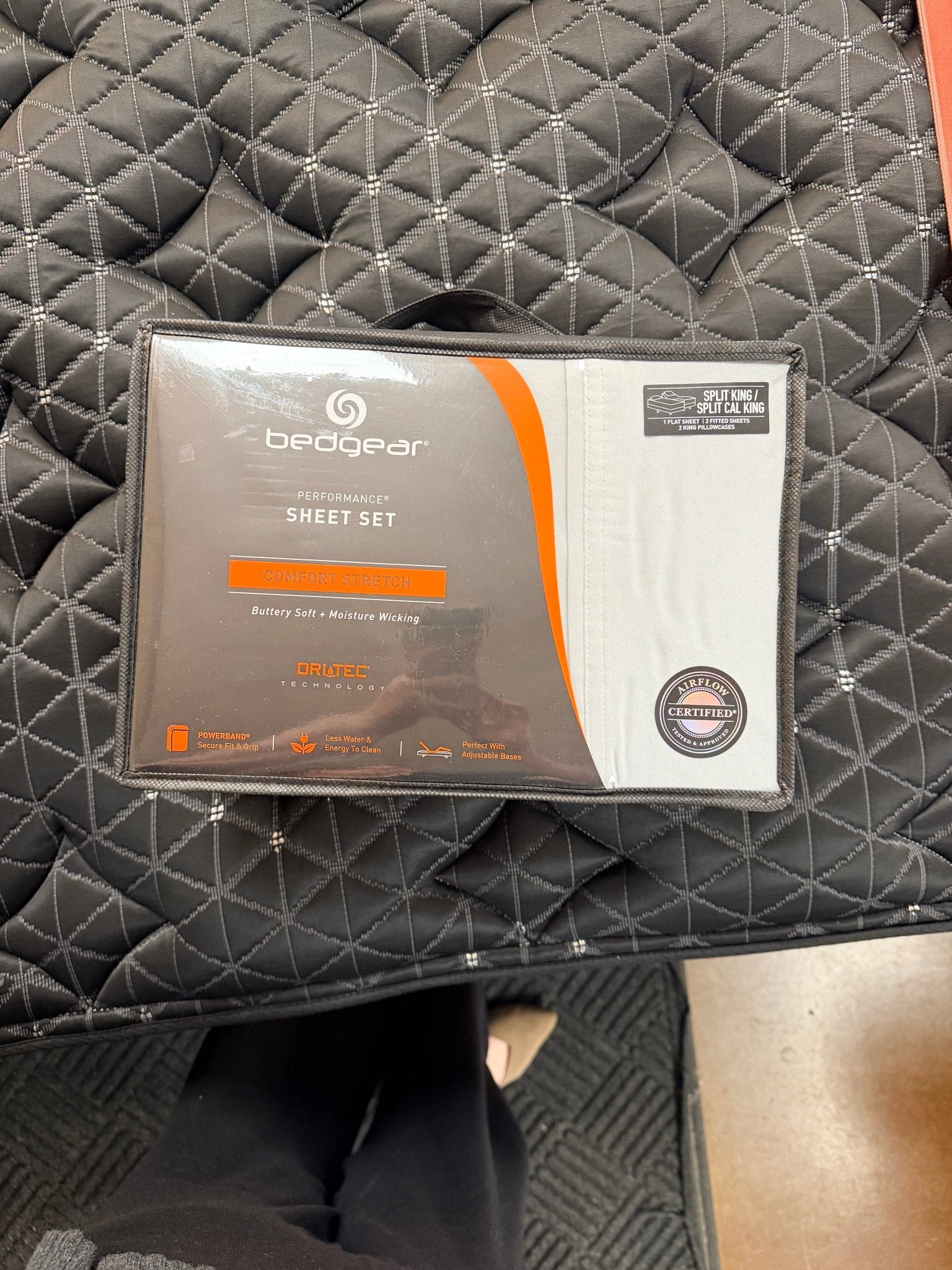 Dri - Tec Light Grey Split King Sheets BFS194714 - Darseys Furniture & MattressBedgear Main image