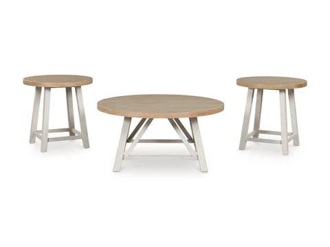 Fawndell Antique Cocktail Table and 2 End Tables T193 - 13 - Darseys Furniture & MattressAshley