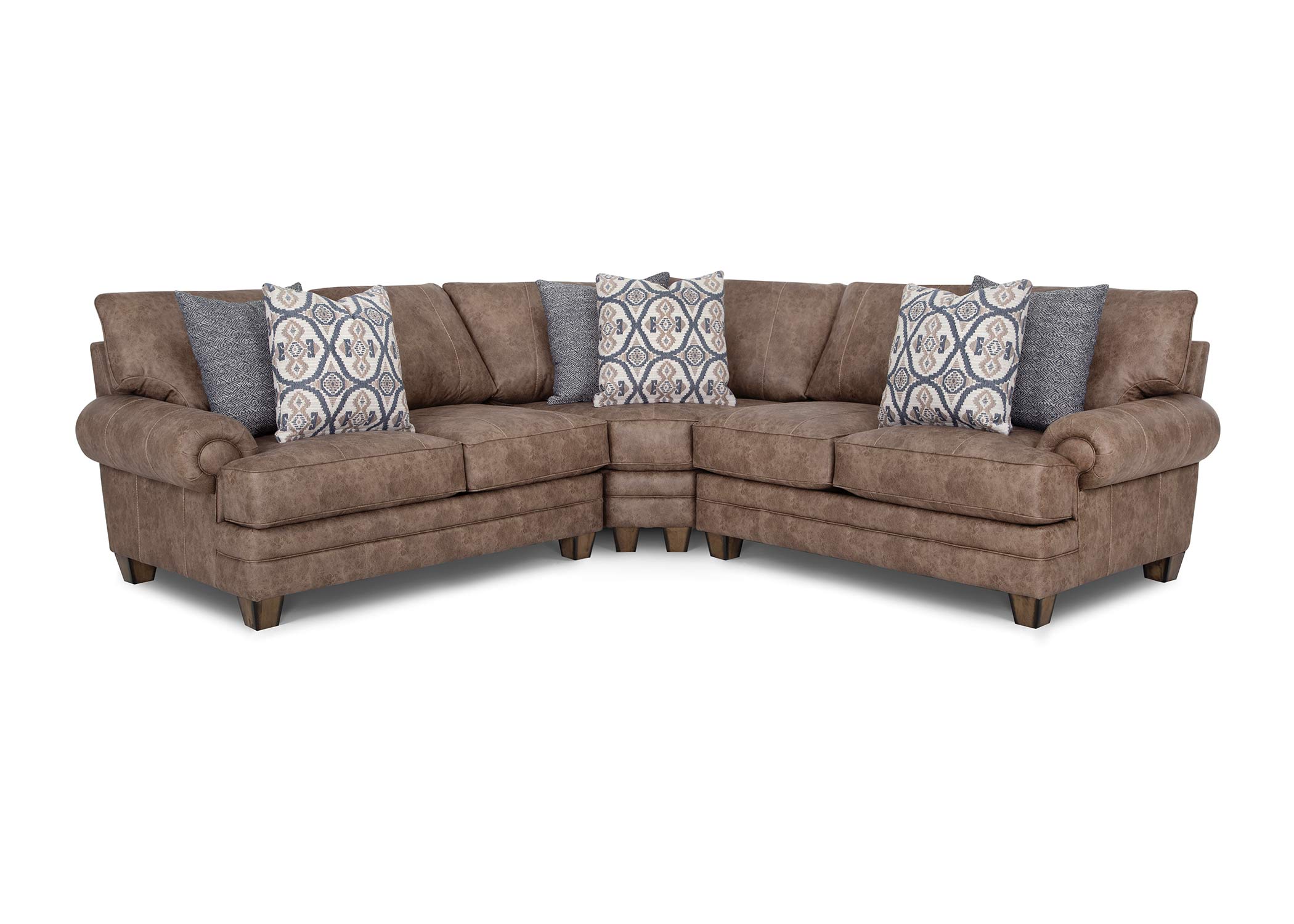 Sicily Chief Hazlenut Sectional 95759/60/99-1916-18 - Darseys Furniture & Mattress Main image
