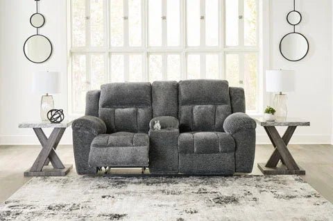 Frohn Graphite Reclining Loveseat 3740694 - Darseys Furniture & MattressAshley