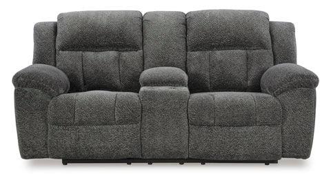 Frohn Graphite Reclining Loveseat 3740694 - Darseys Furniture & MattressAshley Main image
