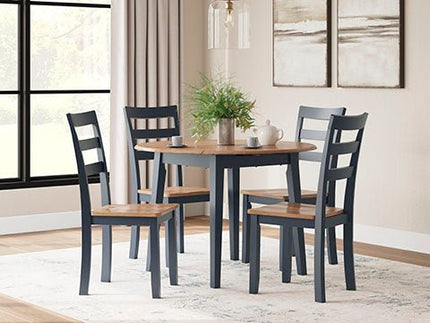 Gesthaven Blue Table and 4 Chairs D399 - 15/01 - Darseys Furniture & MattressAshley