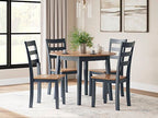 Gesthaven Blue Table and 4 Chairs D399 - 15/01 - Darseys Furniture & MattressAshley
