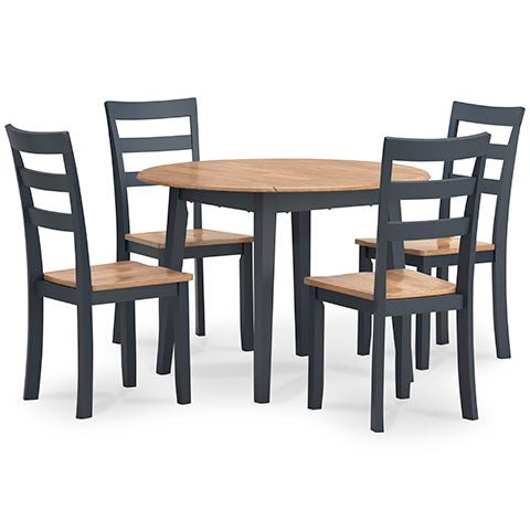 Gesthaven Blue Table and 4 Chairs D399 - 15/01 - Darseys Furniture & MattressAshley Main image