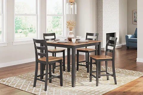 Gesthaven Brown Table and 4 Chairs D396 - 223 - Darseys Furniture & MattressAshley