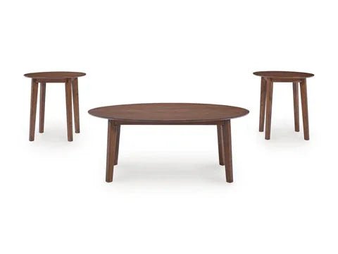 Gordonay Brown Cocktail Table and 2 End Tables T155 - 13 - Darseys Furniture & MattressAshley