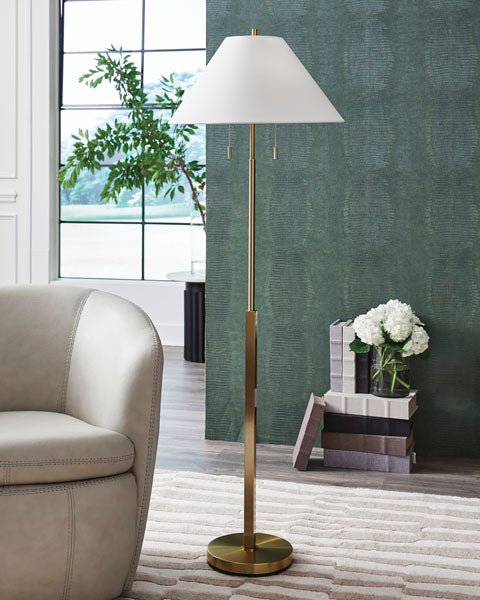 Haigwood Gold Floor Lamp L208471 - Darseys Furniture & MattressAshley