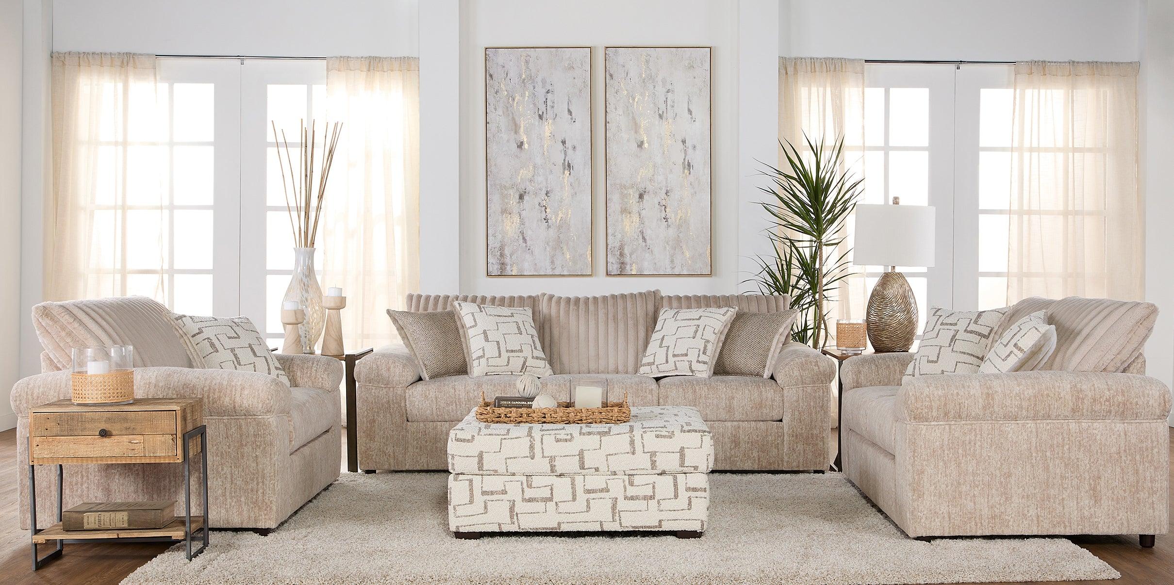 Galactic Parchment Sofa & Loveseat 19950.