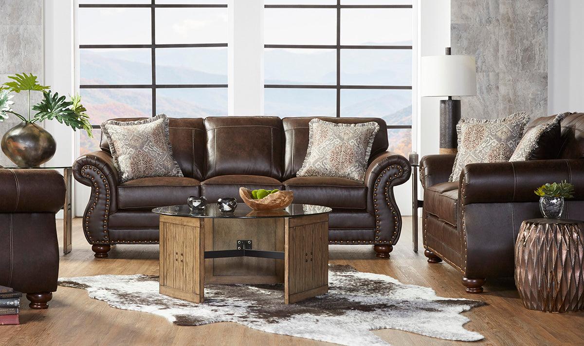 Ridgeline Brownie Sofa & Loveseat 17400.