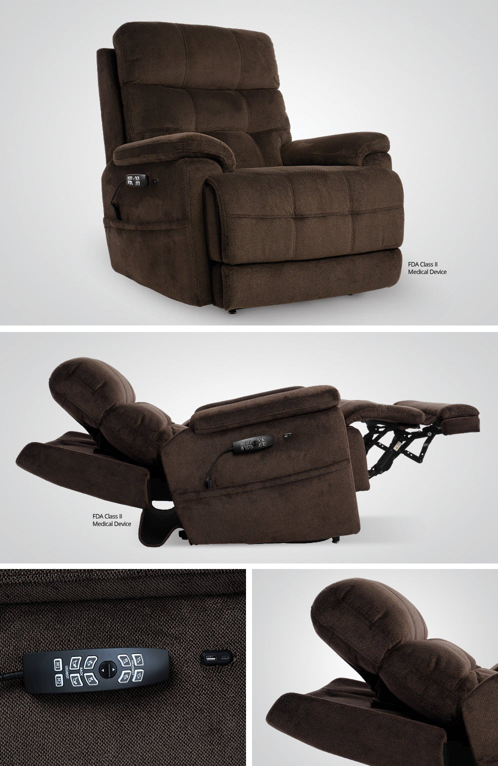 Infi Elevato Dorell Chocolate Lift Chair MM5640-CDD-H0A - Darseys Furniture & MattressMega Motion