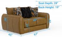Corvara Caramel Loveseat 240602.