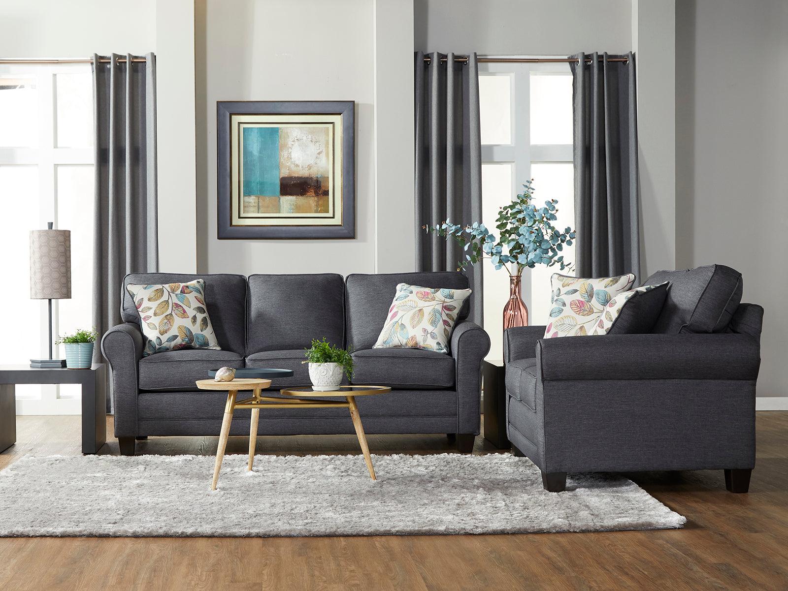 Jitterbug Grey Sofa & Loveseat 3700 - Darseys Furniture & MattressHughes Furniture