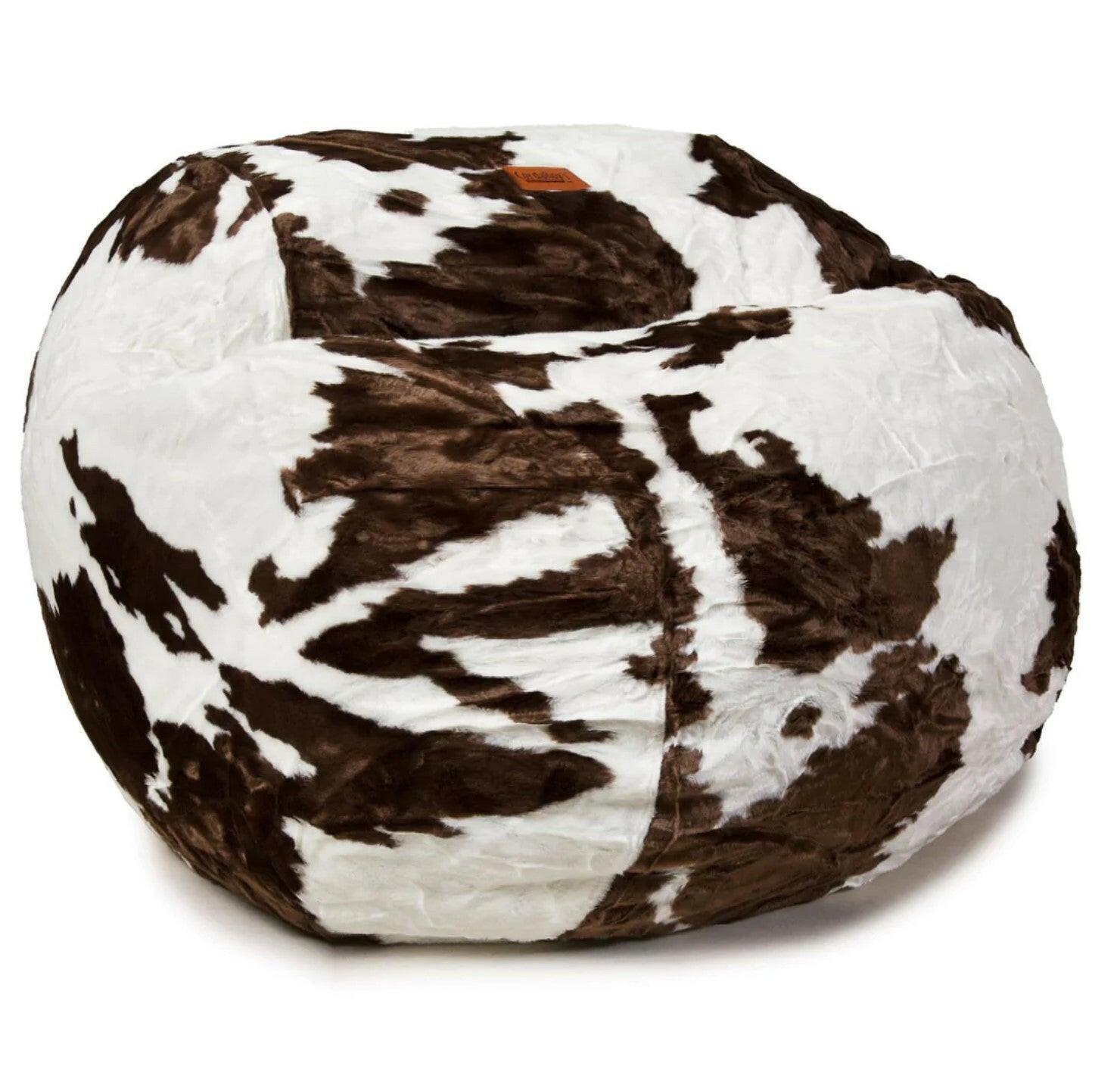 King Cowhide Convertible Beanbag KC - FUR - COW - Darseys Furniture & MattressCordaRoy