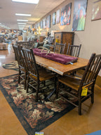 Mountain retreat Kings cottage table 4 side chairs and 2 arm chairs