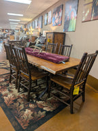 Mountain retreat Kings cottage table 4 side chairs and 2 arm chairs