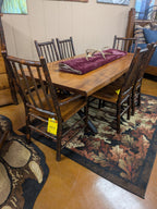 Mountain retreat Kings cottage table 4 side chairs and 2 arm chairs