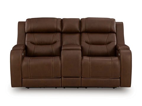 Knightington Brown Power Reclining Loveseat U1160218A - Darseys Furniture & MattressAshley