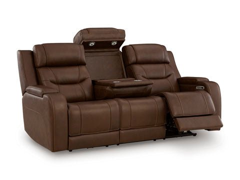 Knightington Brown Power Reclining Sofa U1160215A Secondary image