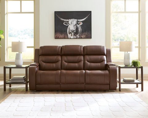 Knightington Brown Power Reclining Sofa U1160215A - Darseys Furniture & MattressAshley