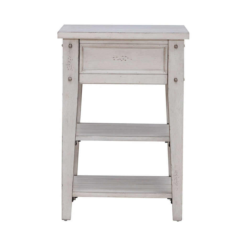 Lake House White Chairside End Table 110W - OT1021 - Darseys Furniture & MattressLiberty Furniture