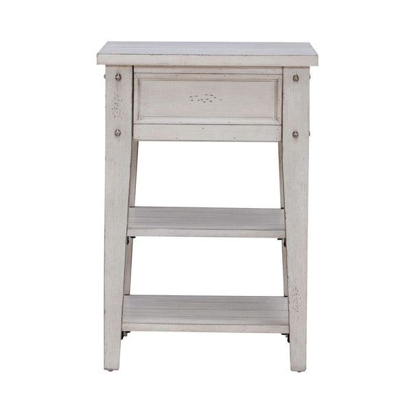 Lake House White Chairside End Table 110W - OT1021 - Darseys Furniture & MattressLiberty Furniture