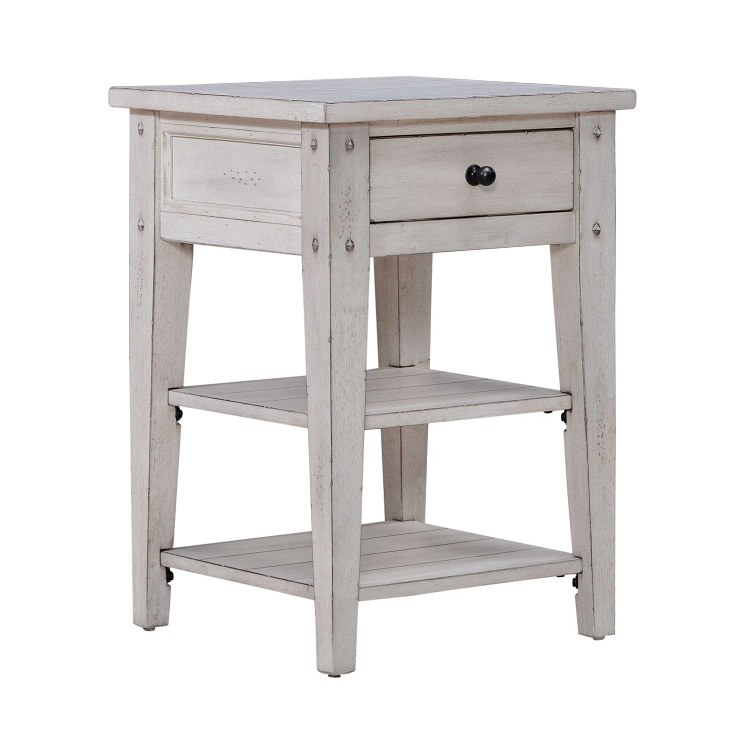 Lake House White Chairside End Table 110W - OT1021 - Darseys Furniture & MattressLiberty Furniture